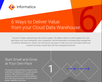 6 Ways to Deliver Value from your Cloud Data Warehouse