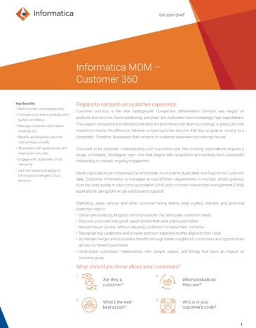 Informatica MDM – Customer 360