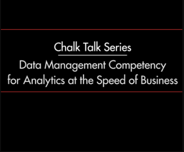 Data Management Competency for Analytics at the Speed of Business