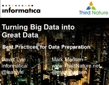 Turning Big Data into Great Data: Best Practices for Data Preparation | Webinar