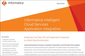 Informatica Intelligent Cloud Services (IICS) : Informatica Cloud Application Integration