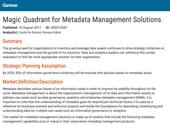 Gartner Magic Quadrant for Enterprise Integration Platform as a Service (iPaaS))